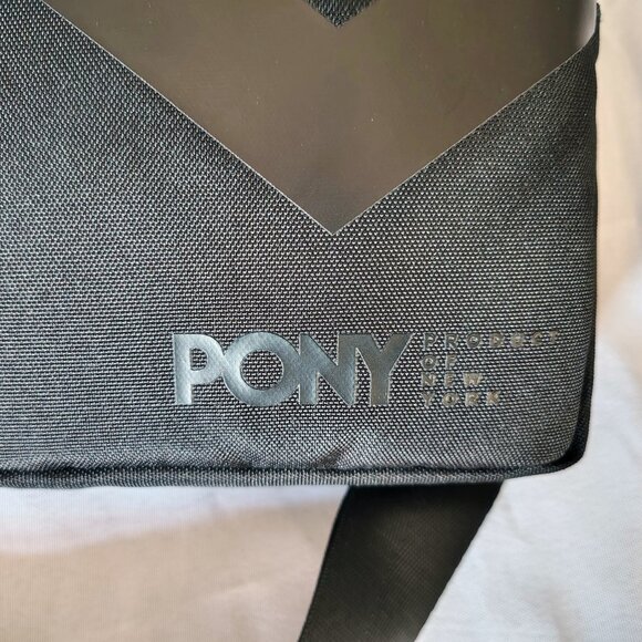 $49 NWT Mens Pony Crossbody Bag Color Black 10"x6.5"x2" - Picture 8 of 8
